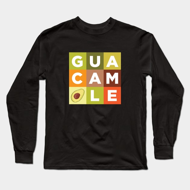 Guacamole - Typography Long Sleeve T-Shirt by toddsimpson